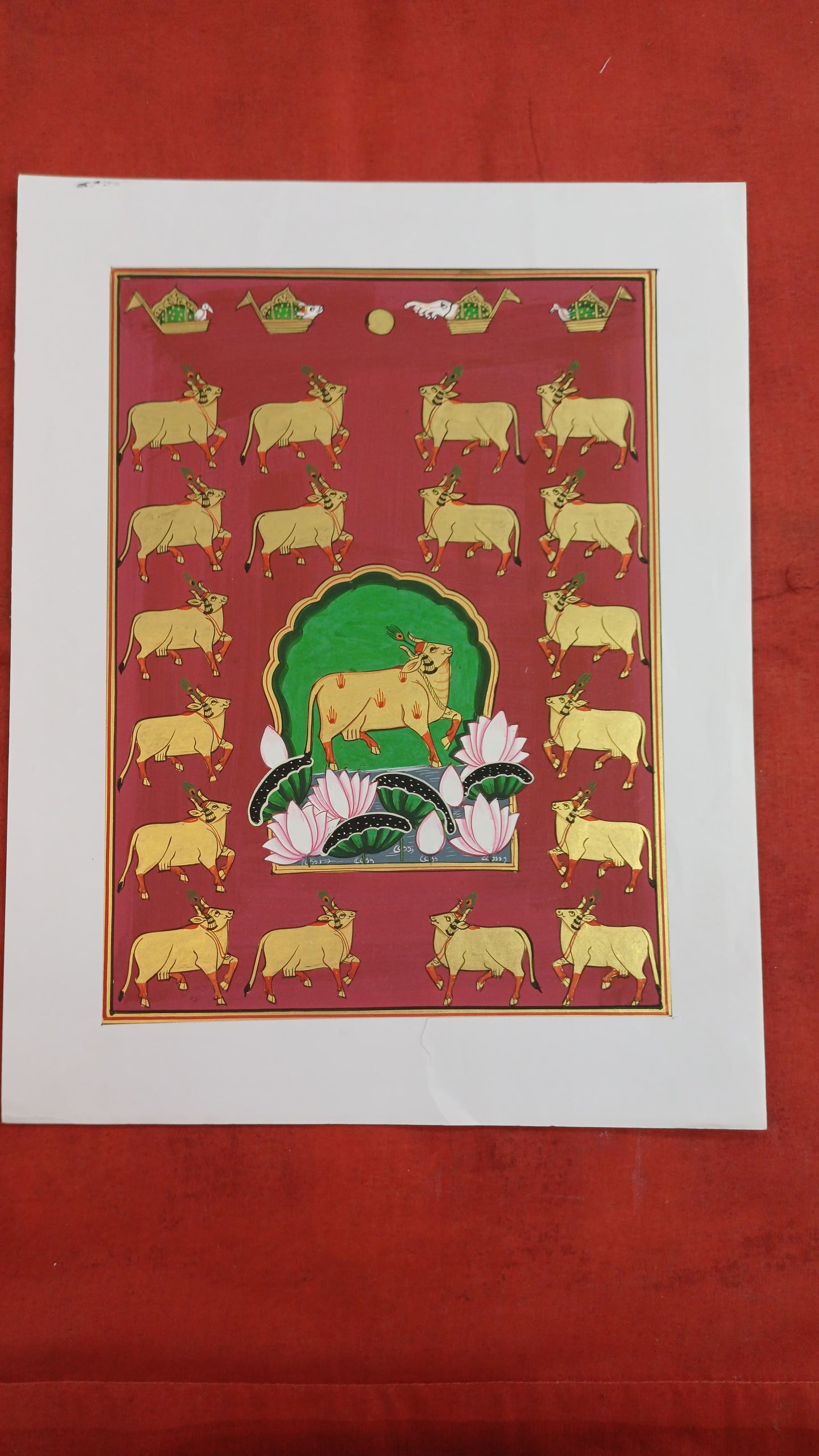 Cow Pichwai Handmade Painting Home Wall Decor