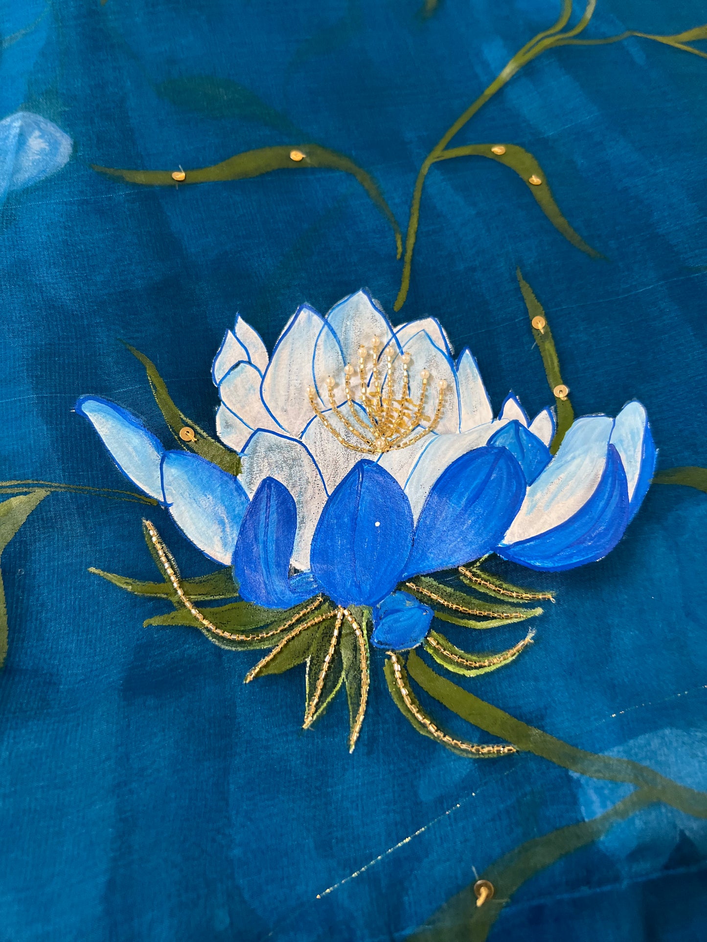 Bramha Kamal Pichwai Saree
