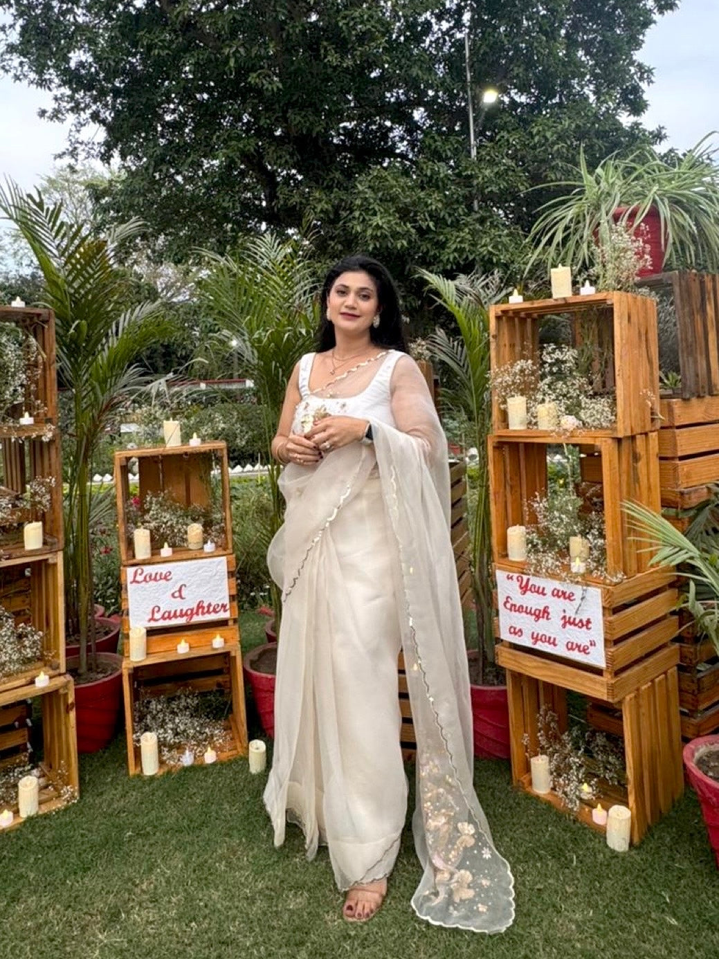 Butterfly Garden In Ivory