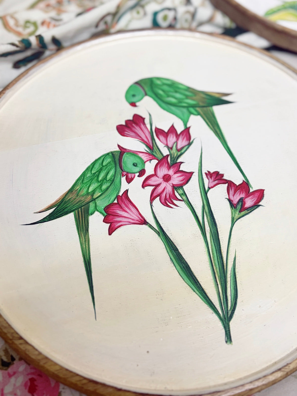 Handpainted Miniature Art Wooden Plate 2
