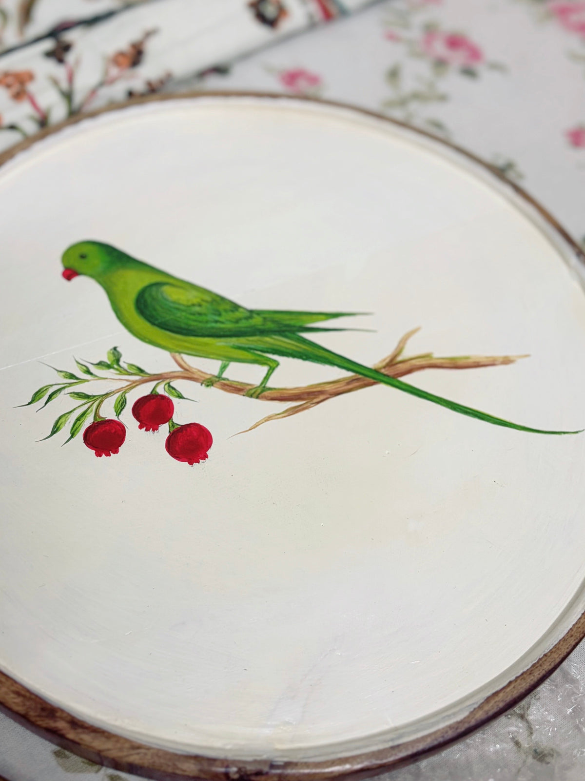 Handpainted Miniature Art Wooden Plate 3