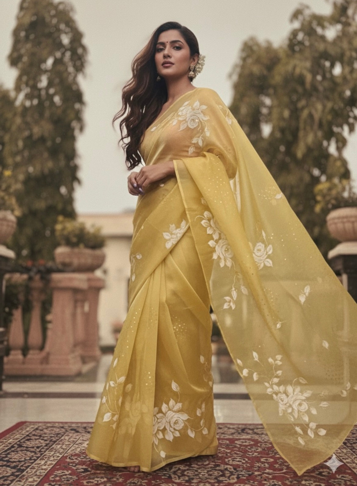 Safed Gulaab on Mustard