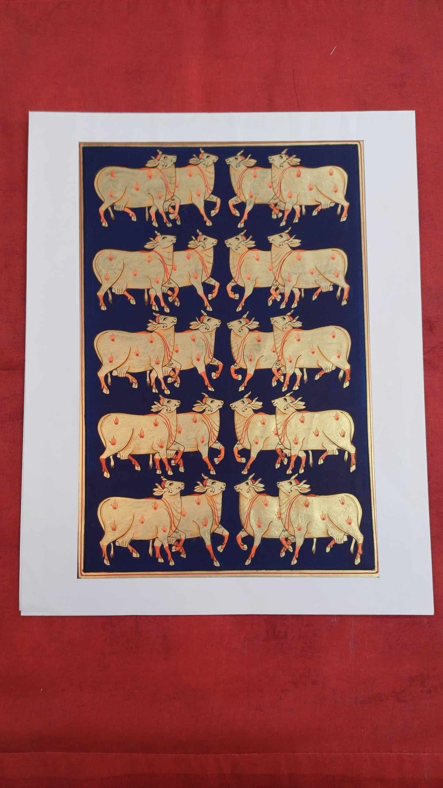 Cow Pichwai Handmade Painting Home Wall Decor