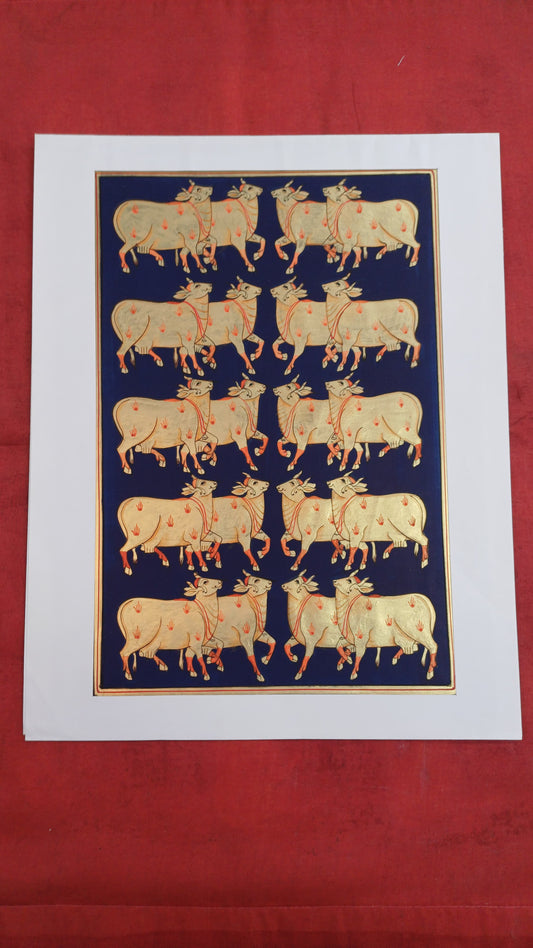 Cow Pichwai Handmade Painting Home Wall Decor