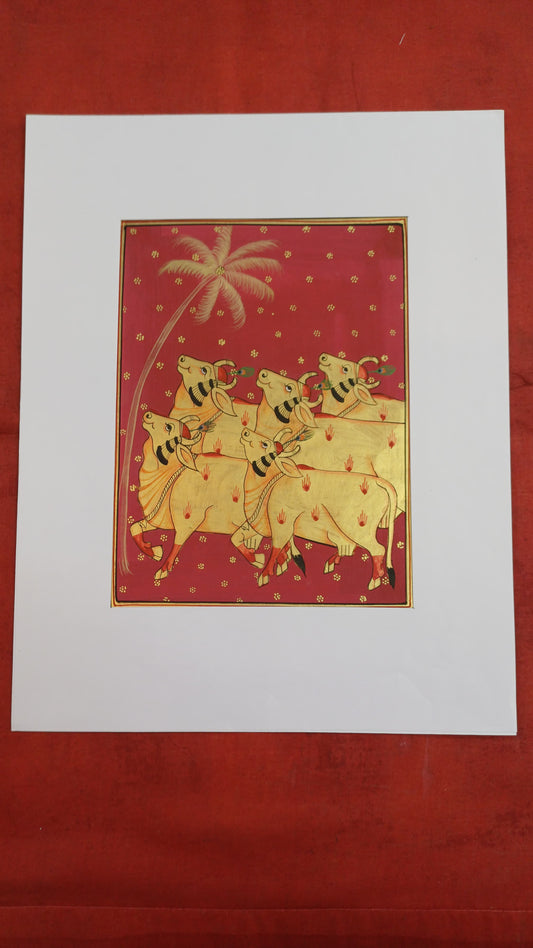 Cow Pichwai Handmade Paintings Home Wall Decor
