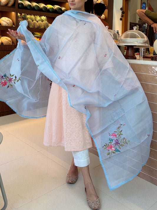 Anaisha Handpainted Pure Kota Silk Dupatta