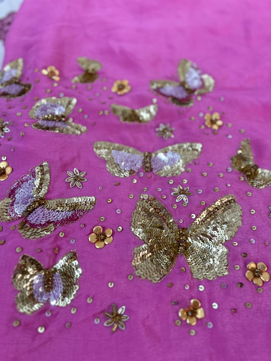 Butterfly Garden In Pink