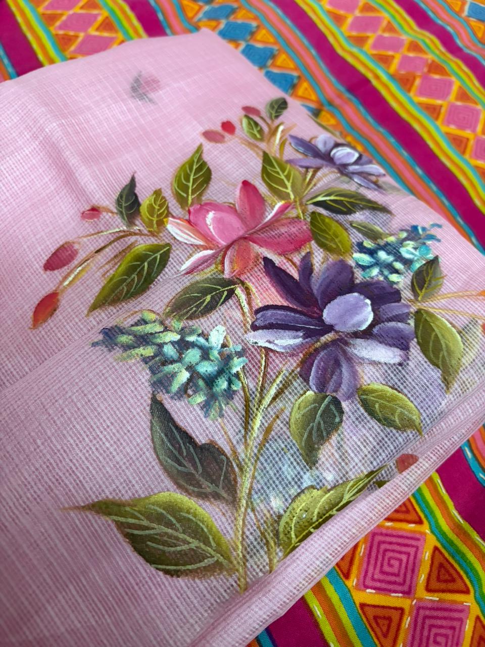 Amelia Handpainted Pure Kota Silk Dupatta