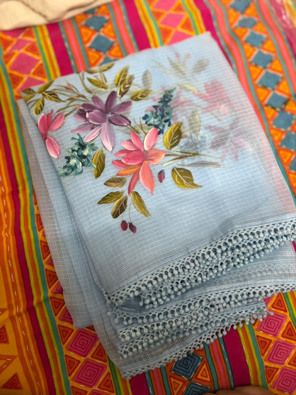 Anaisha Handpainted Pure Kota Silk Dupatta